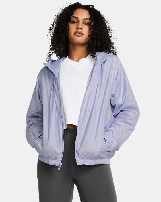 Women's Under Armour Rival Full-Zip Windbreaker Jacket, Size: Small, Prime Pink Product Image
