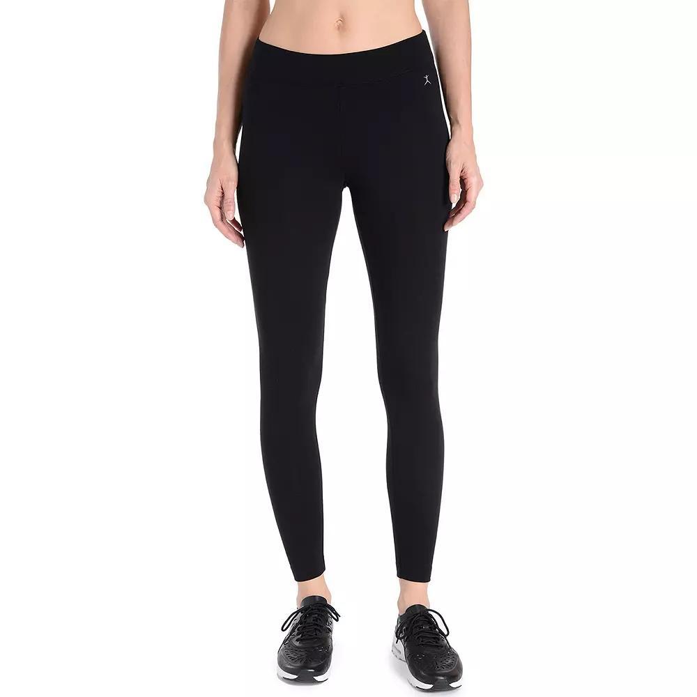 Women's Danskin Wide Waist Ankle Leggings, Size: Small, Rich Black Product Image