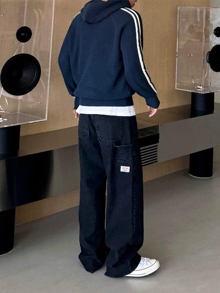 RT No. 11532 BLACK CARPENTER STRAIGHT JEANS Product Image
