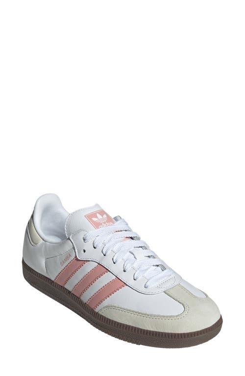adidas Samba OG Sneaker in White/Wonder Mauve/Off White at Nordstrom, Size 10.5 Women's Product Image