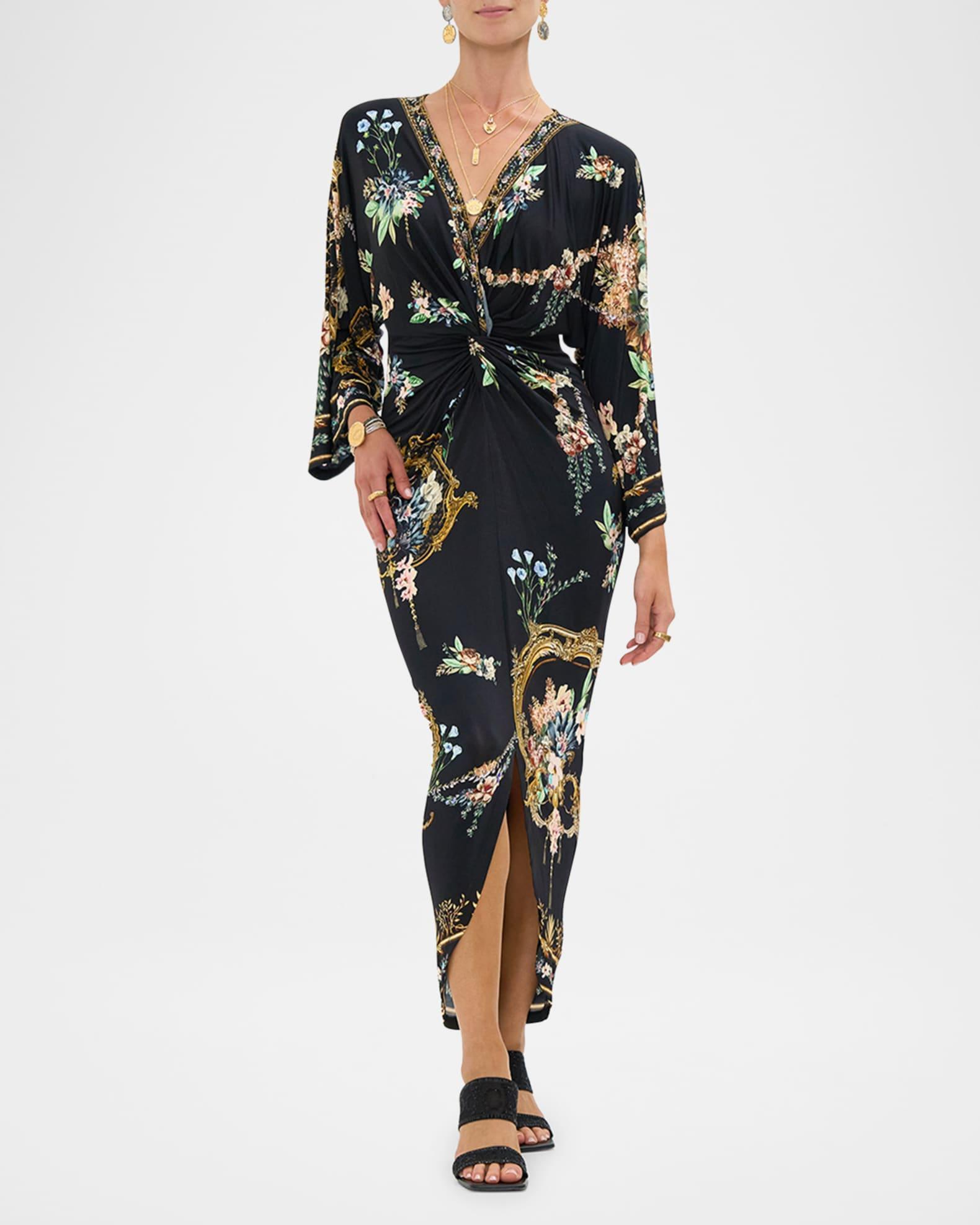 Noble Endeavours Long Split-Front Twist Dress Product Image
