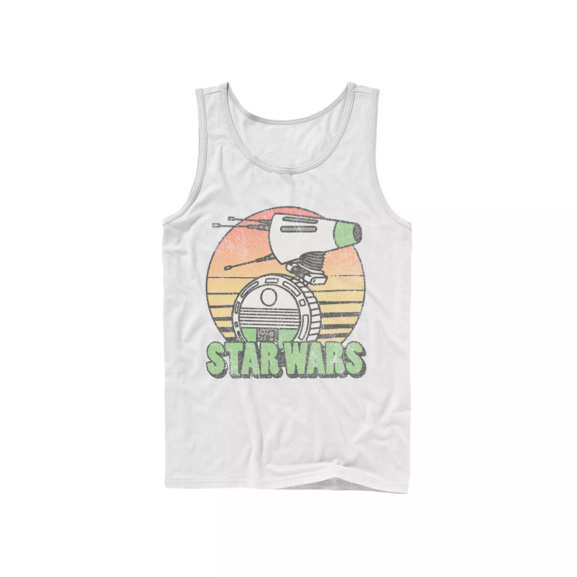 Mens Star Wars The Rise of Skywalker Retro D-0 Sunset Tank Top Product Image