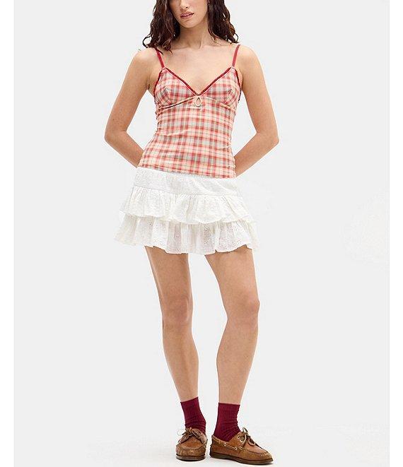 BDG Urban Outfitters Je Taime Check Print Camisole Product Image