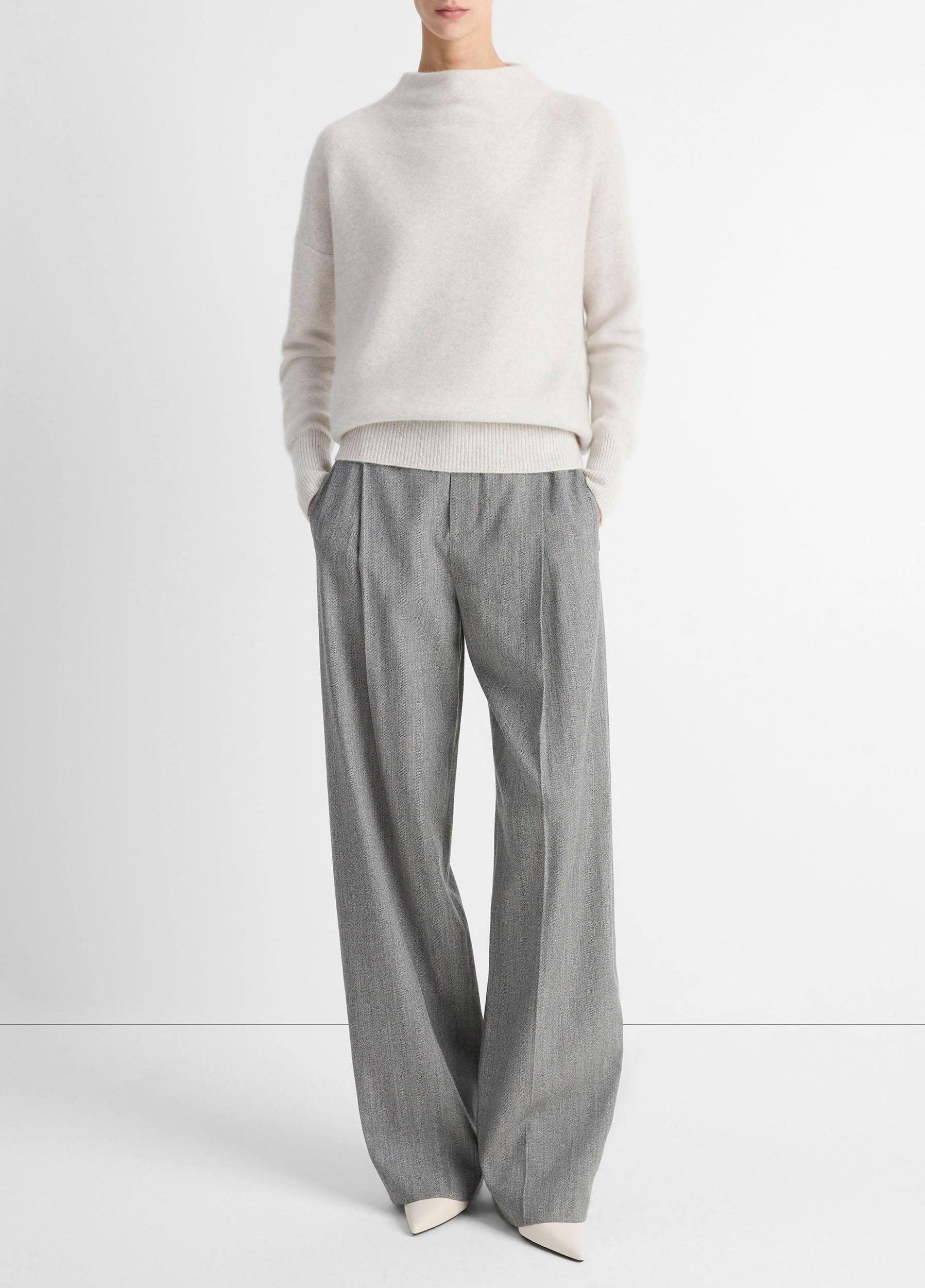 Plush Cashmere Funnel-Neck Sweater Product Image
