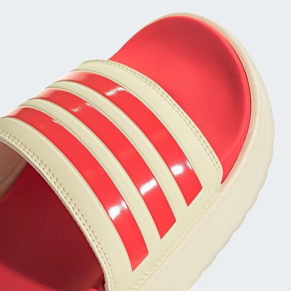 adidas adilette Women's Platform Swimming Slides, Size: 6, Warm White Product Image