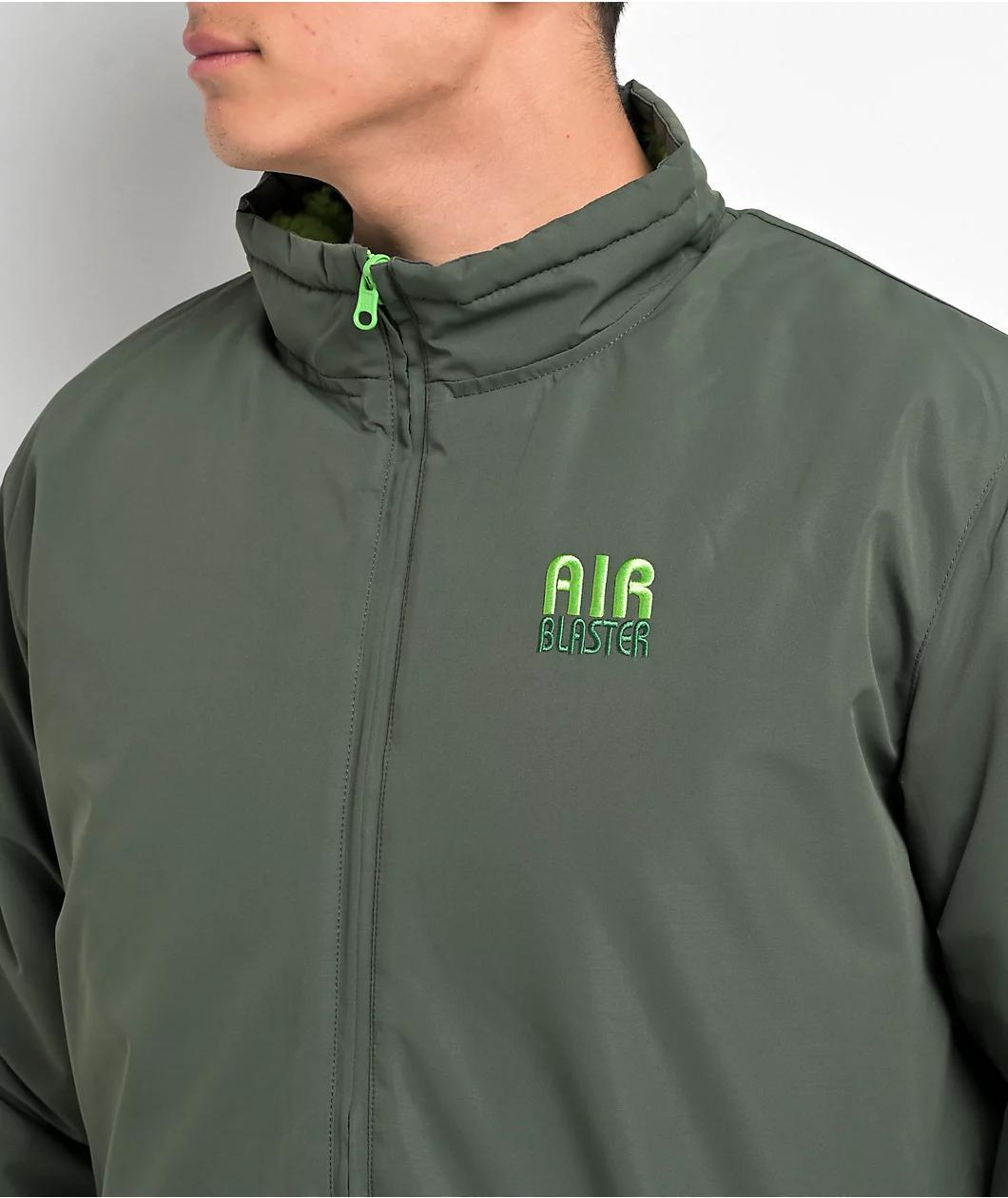 Airblaster Double Puff Green Reversible 5K Snowboard Jacket Product Image