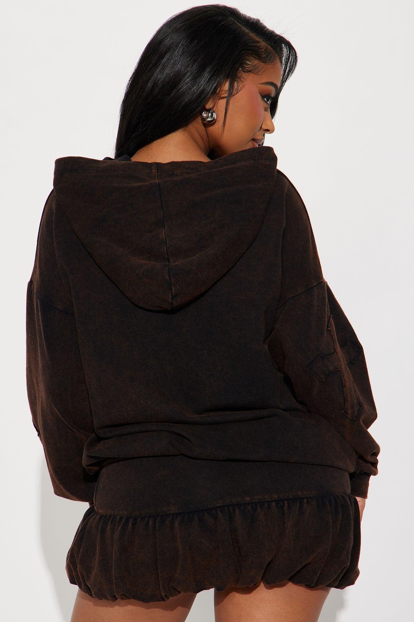 Don't Cross Me Bubble Skirt Set - Black Product Image