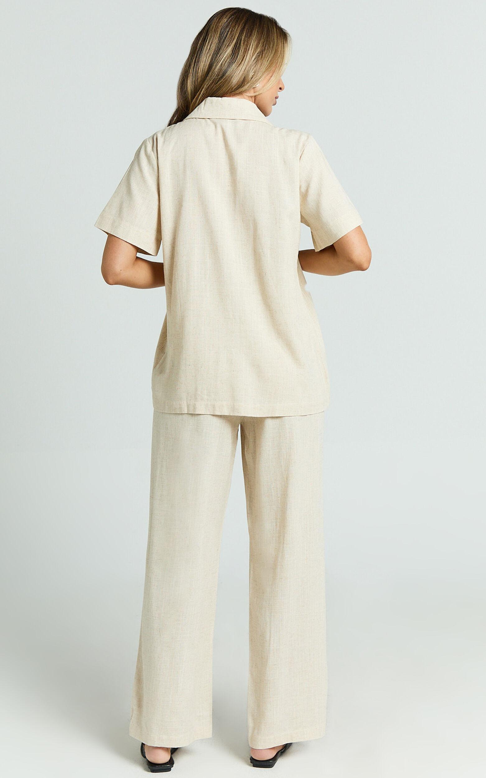 Ace Pants - Linen Look Pant in Oatmeal Product Image