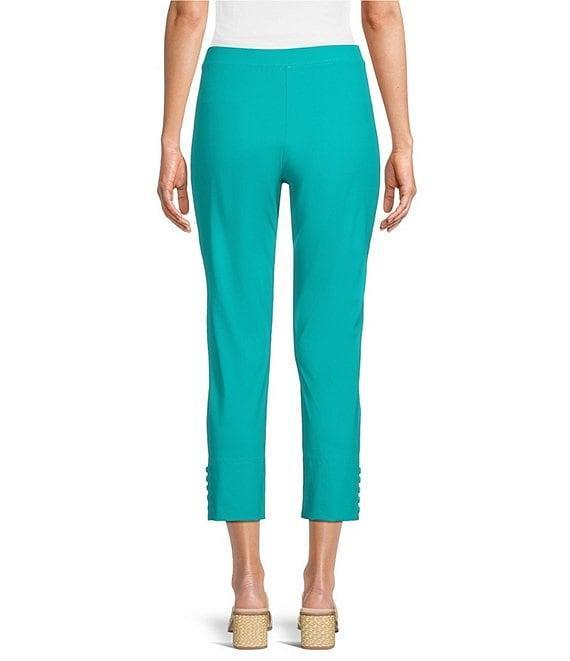 IC Collection Slim Stretch Knit Cropped Pants Product Image