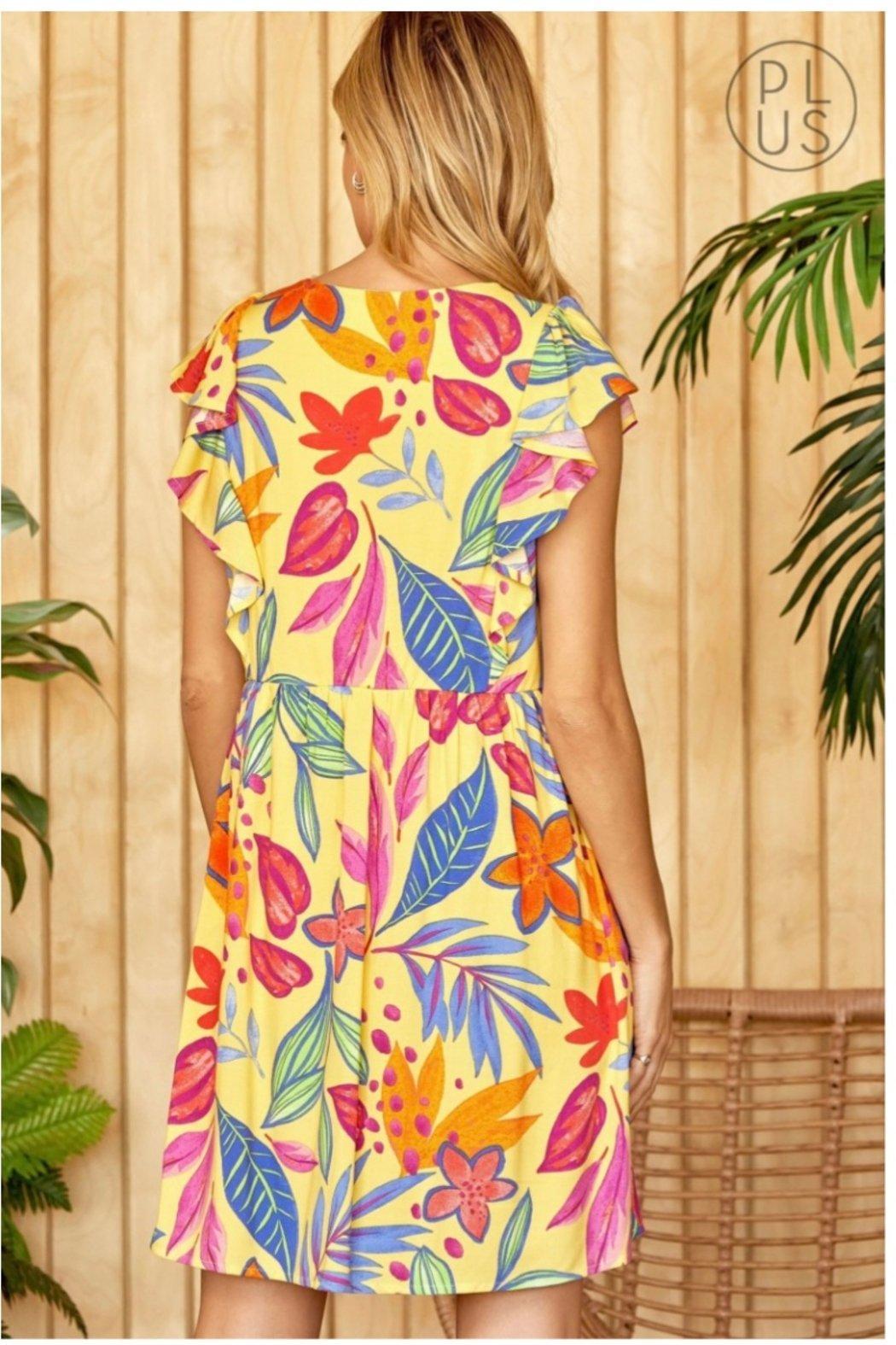 Dress, Yellow Floral Product Image