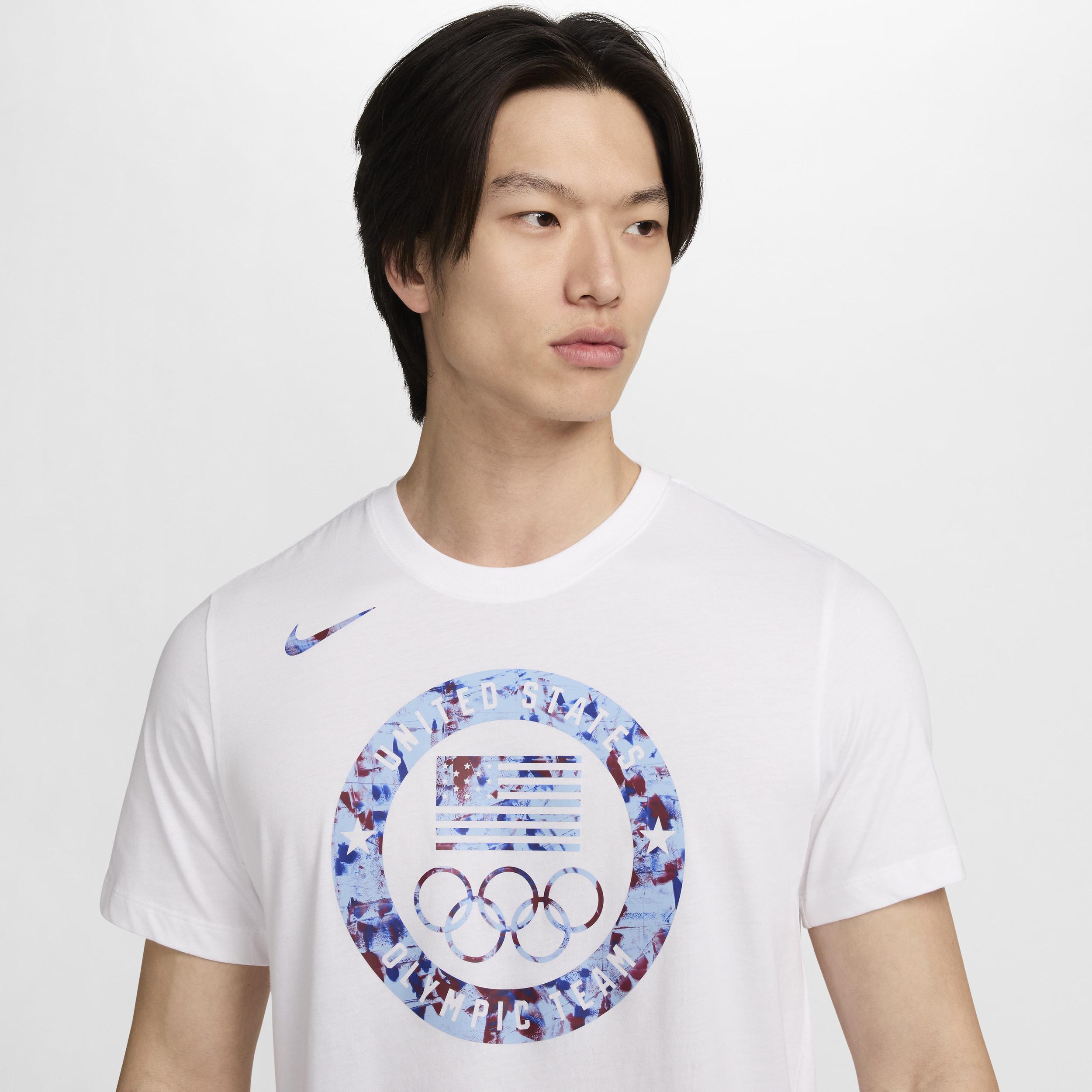 Men's Nike White Team USA Puck Club T-Shirt, Size: XL, Usa White Product Image