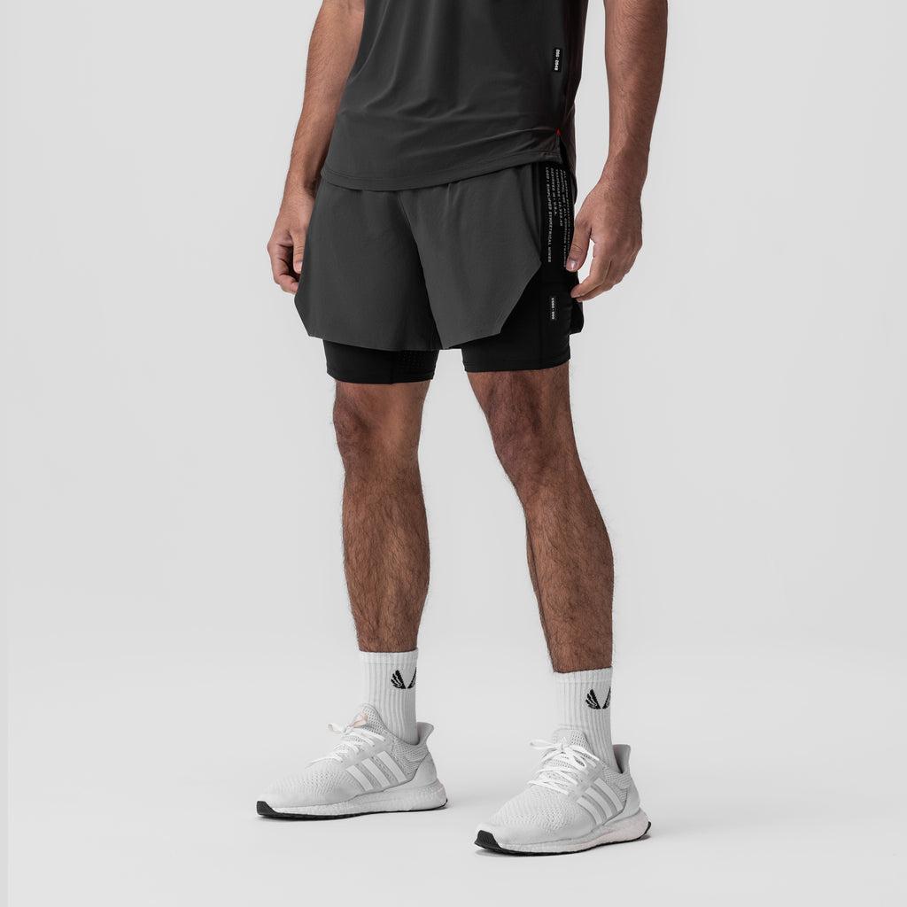 0953. Aerotex™ Hybrid Liner Short - Space Grey/Black Male Product Image