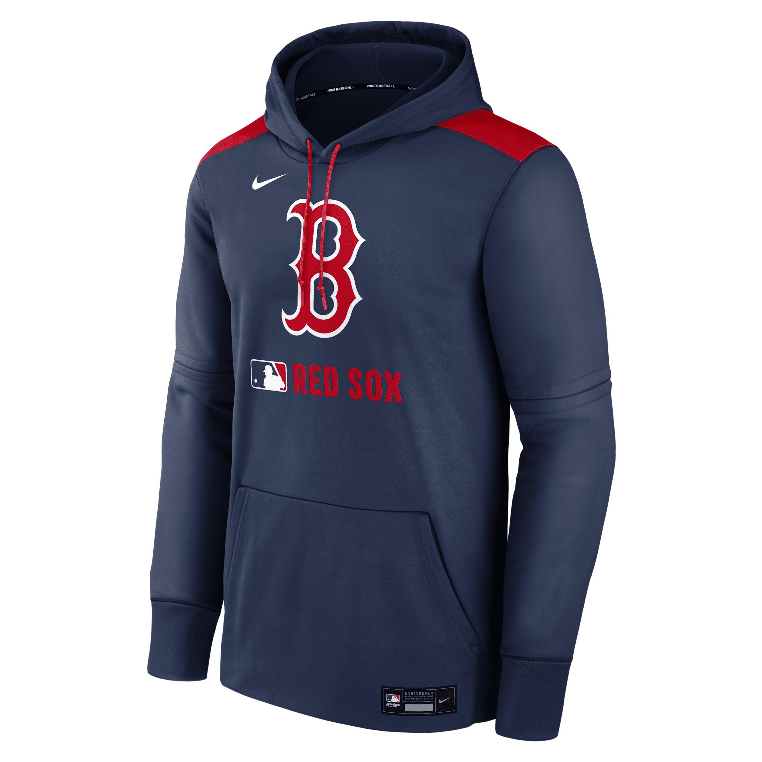 Men's Los Angeles Dodgers Authentic Collection Nike Therma MLB Pullover Hoodie Product Image