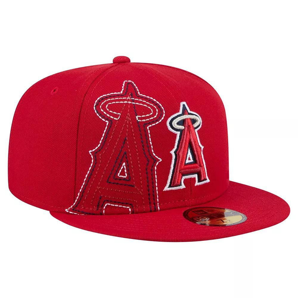 Mens New Era Los Angeles Angels Yarn Stitch 59FIFTY Fitted Hat Product Image