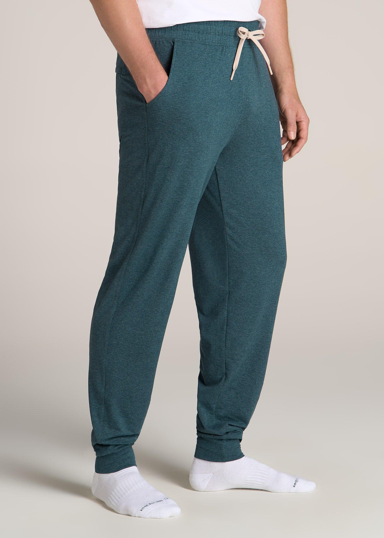 Weekender Stretch Lounge Joggers for Tall Men in Dark Teal Mix Product Image