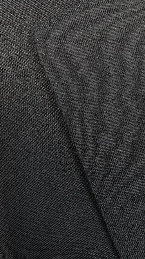 Bevagna Collection - Black 100% Virgin Wool Regular Fit Pick Stitched 2 Piece Suit Product Image