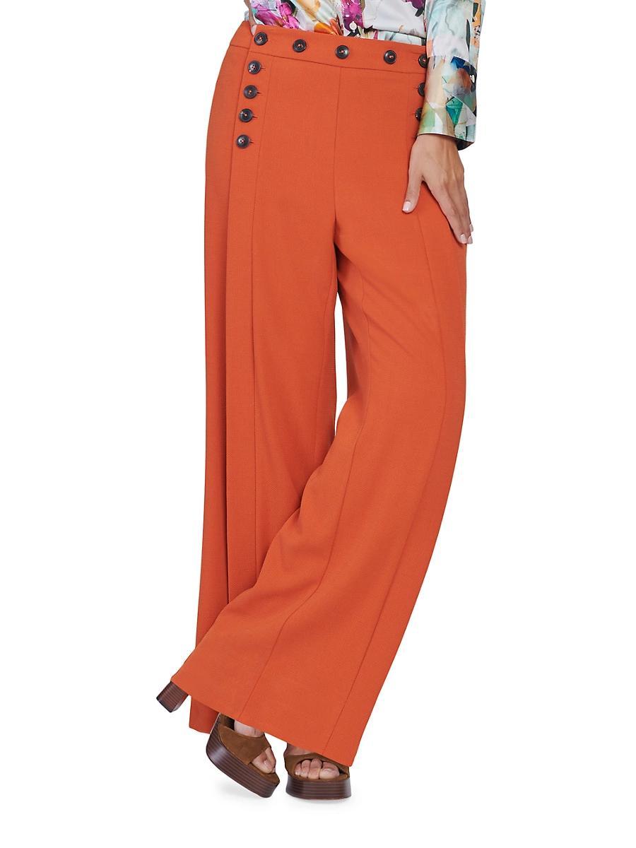 Womens Marinaia Button-Detail Wide-Leg Pants Product Image