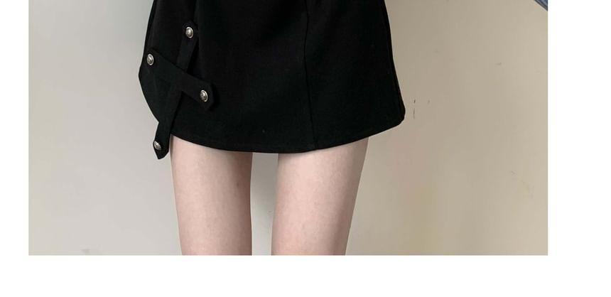 Long Sleeve Mock Neck Contrast Stitch Half Zip Top Product Image
