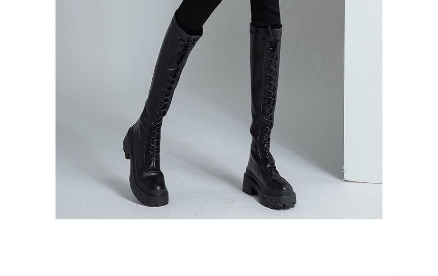 High Waist Washed Skinny Jeans Product Image