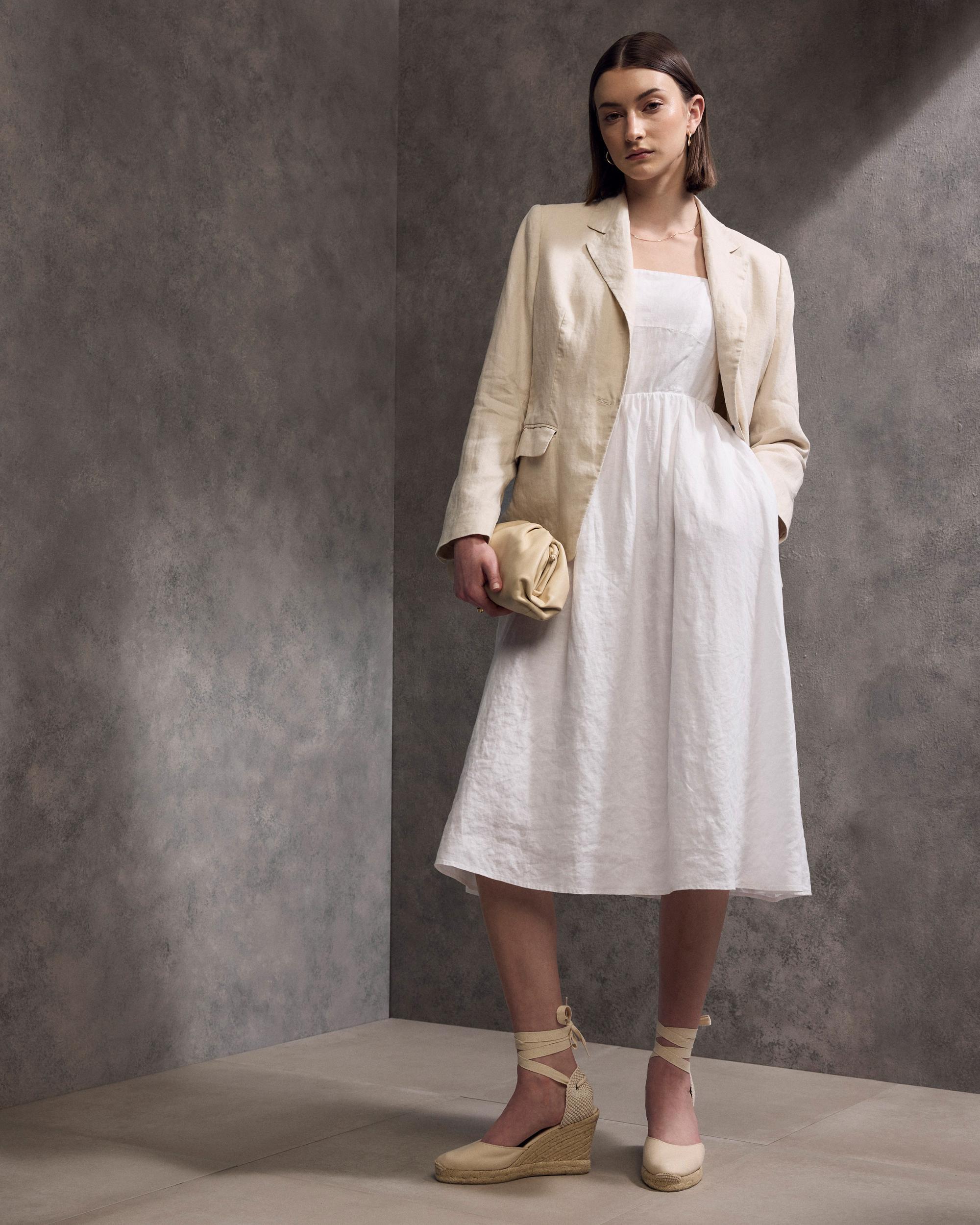 Quince | Women's 100% European Linen Structured Blazer Size XS Product Image