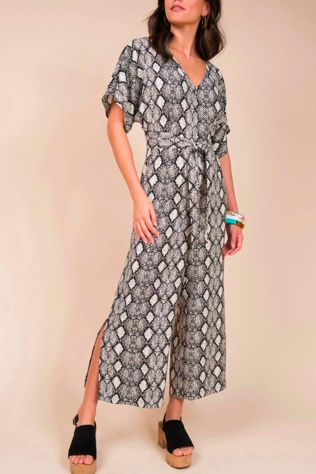 Cropped Snakeskin Jumpsuit Product Image