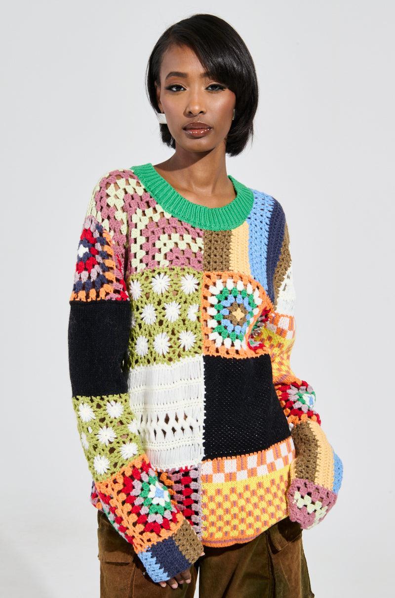 PATCHWORK PRINCESS MULTI COLOR SWEATER Product Image