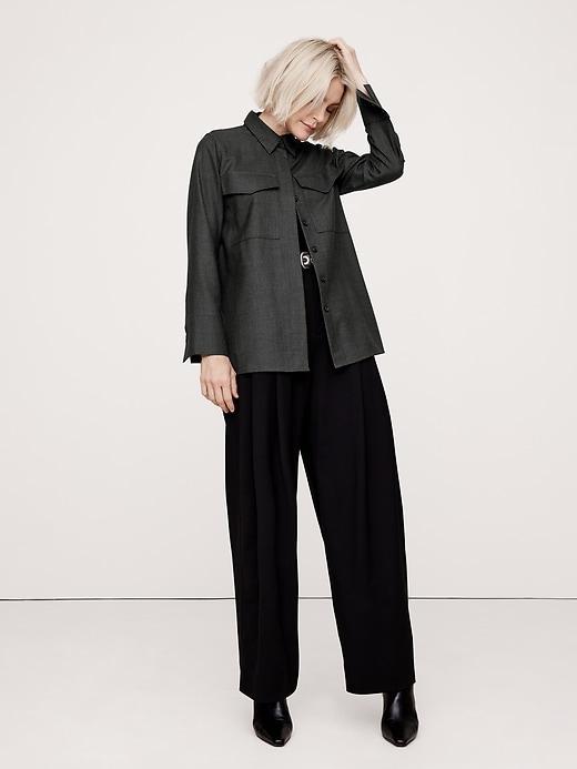 Relaxed Flannel Utility Tunic Product Image