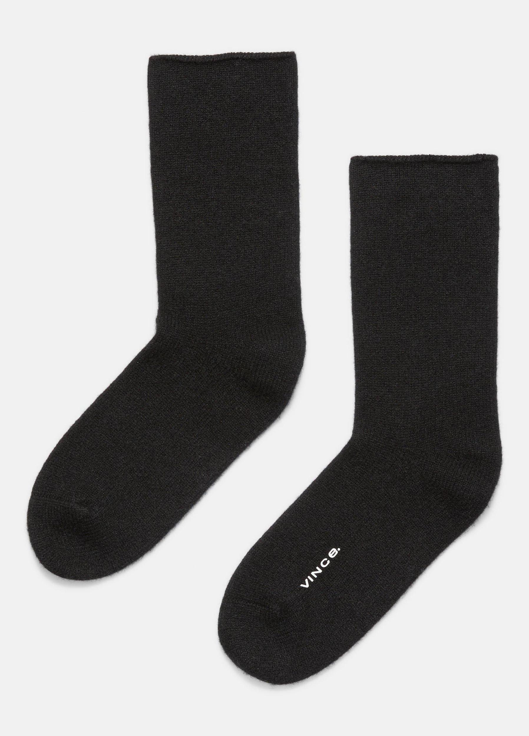 Womens Womens Cashmere Jersey Short Sock, Medium Heather Grey, Size M/L Vince Product Image