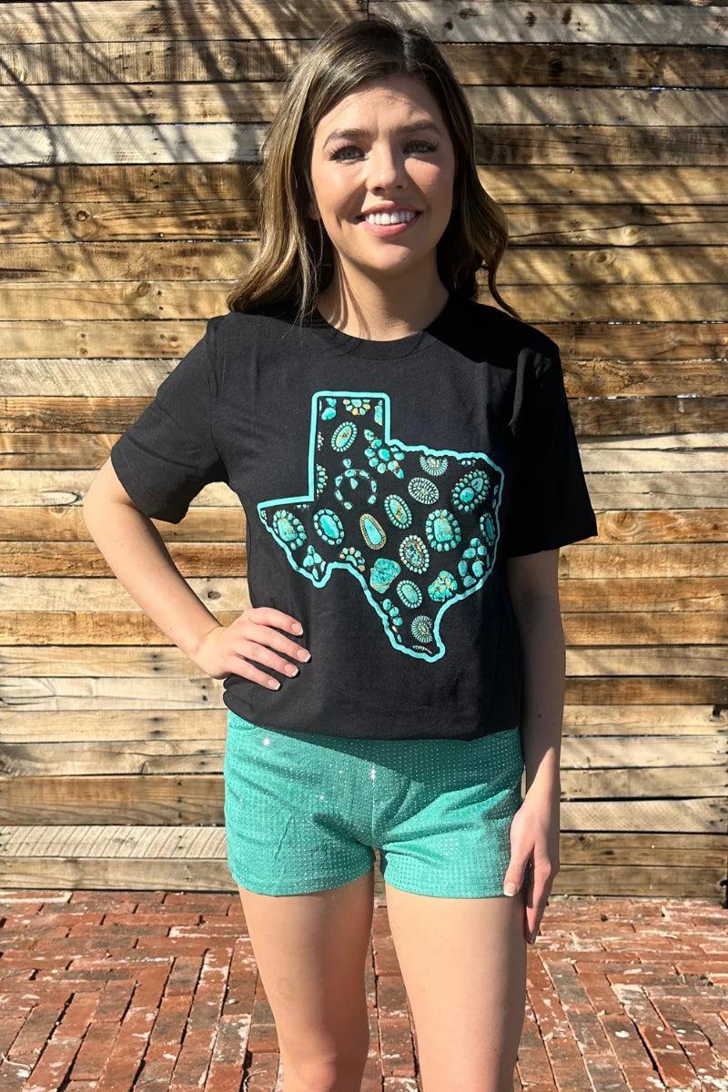 Sterling Kreek Jitterbug Turquoise Shorts Product Image