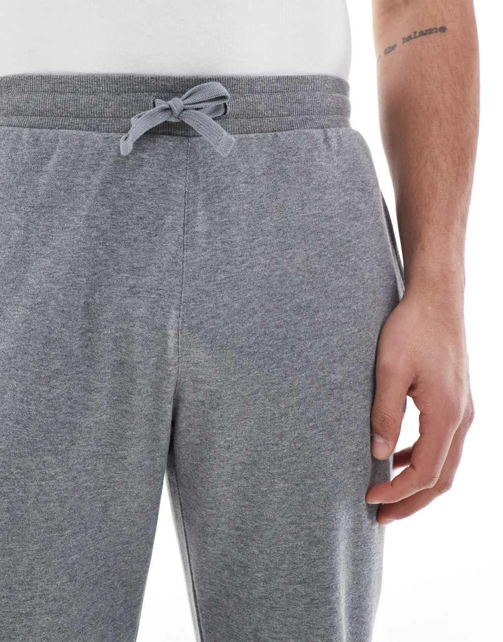 Emporio Armani Bodywear logo lounge sweatpants in heather gray - part of a set Product Image