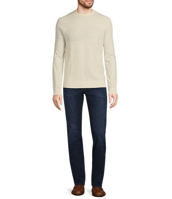 Murano Solid Performance Textured Crew Neck Sweater Product Image