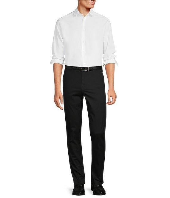 Murano Wardrobe Essentials Evan Extra Slim Fit Flat Front Tapered Leg Chino Dress Pants Product Image