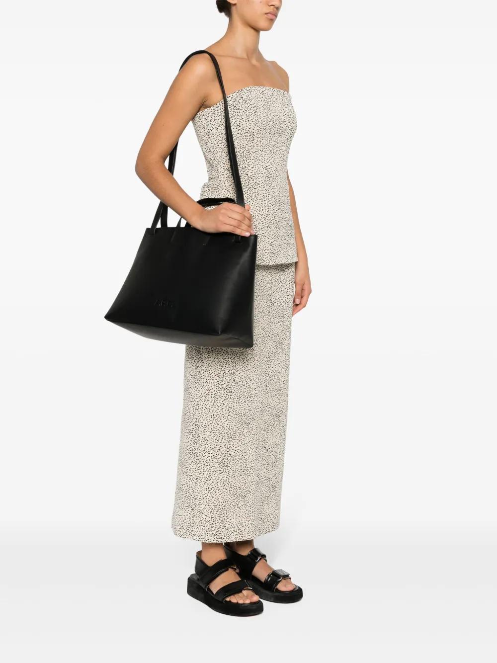 APC Debossed-logo Grained Bag In Black Product Image