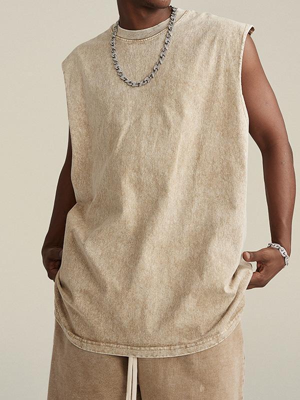 Men's Plain Casual Loose Vest Product Image