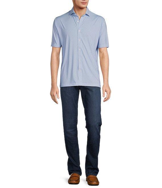 Hart Schaffner Marx Luxury Performance Short Sleeve Micro Floral Coatfront Shirt Product Image