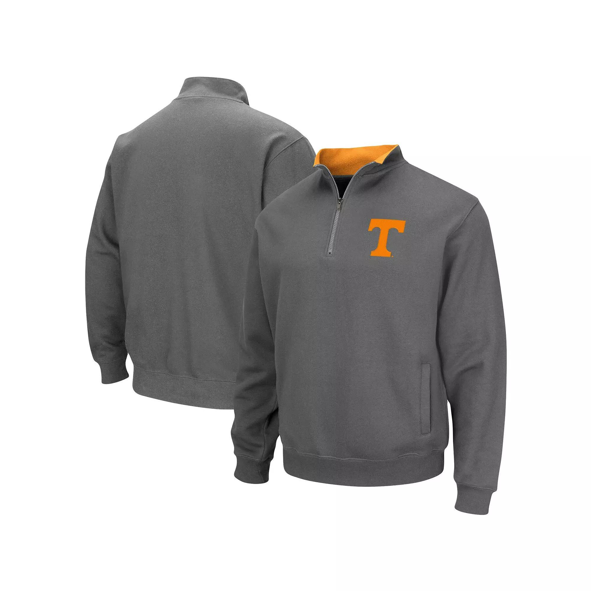 Men's Colosseum Charcoal Auburn Tigers Tortugas Logo Quarter-Zip Pullover Jacket, Size: XL Product Image