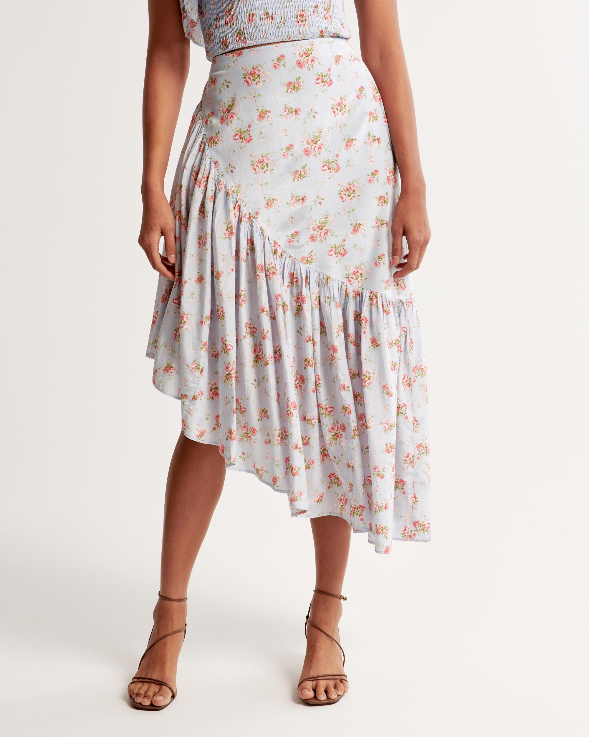Asymmetrical Ruffle Maxi Skirt Product Image