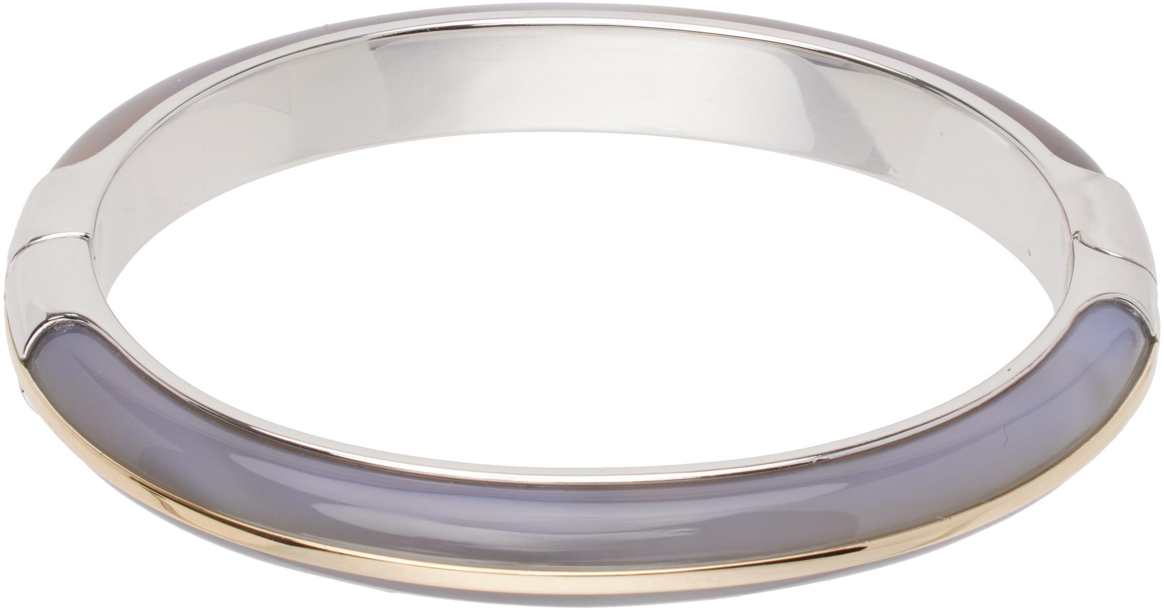 BY PARIAH Silver & Gray Essential Stacking Small Bracelet In Grey Product Image