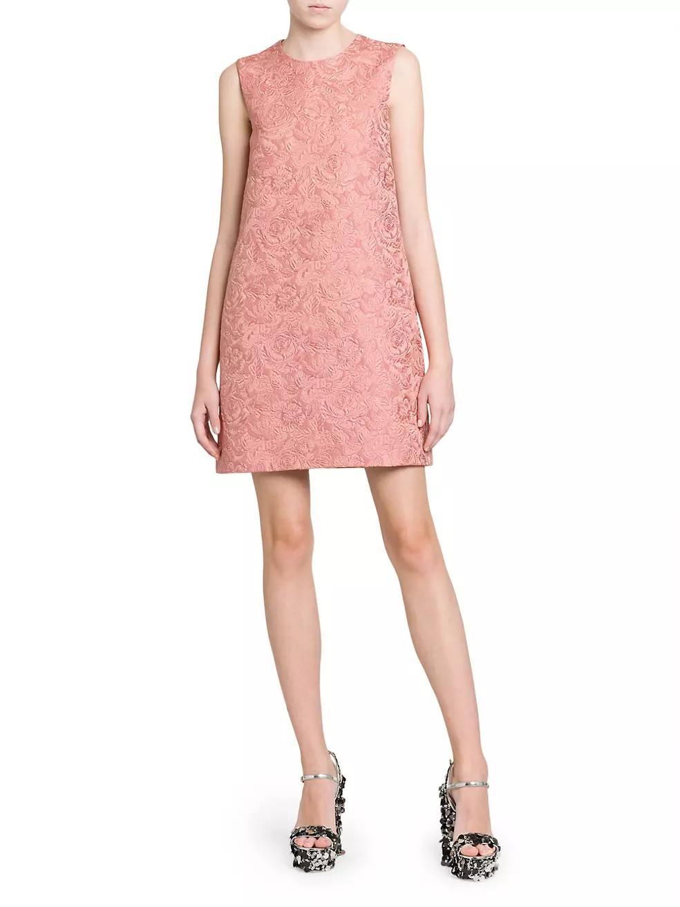 Floral Jacquard A-Line Minidress Product Image