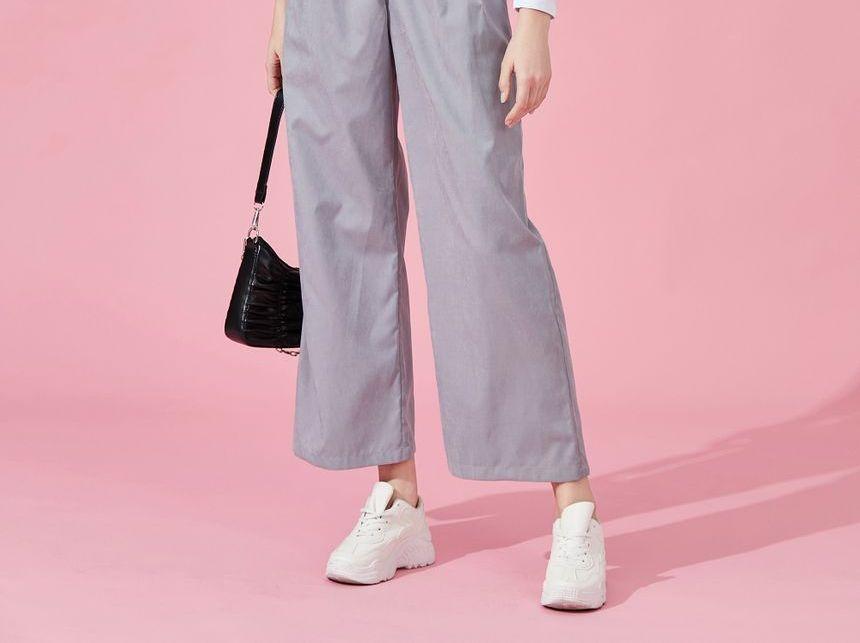 High-Waist Wide-Leg Dress Pants Product Image