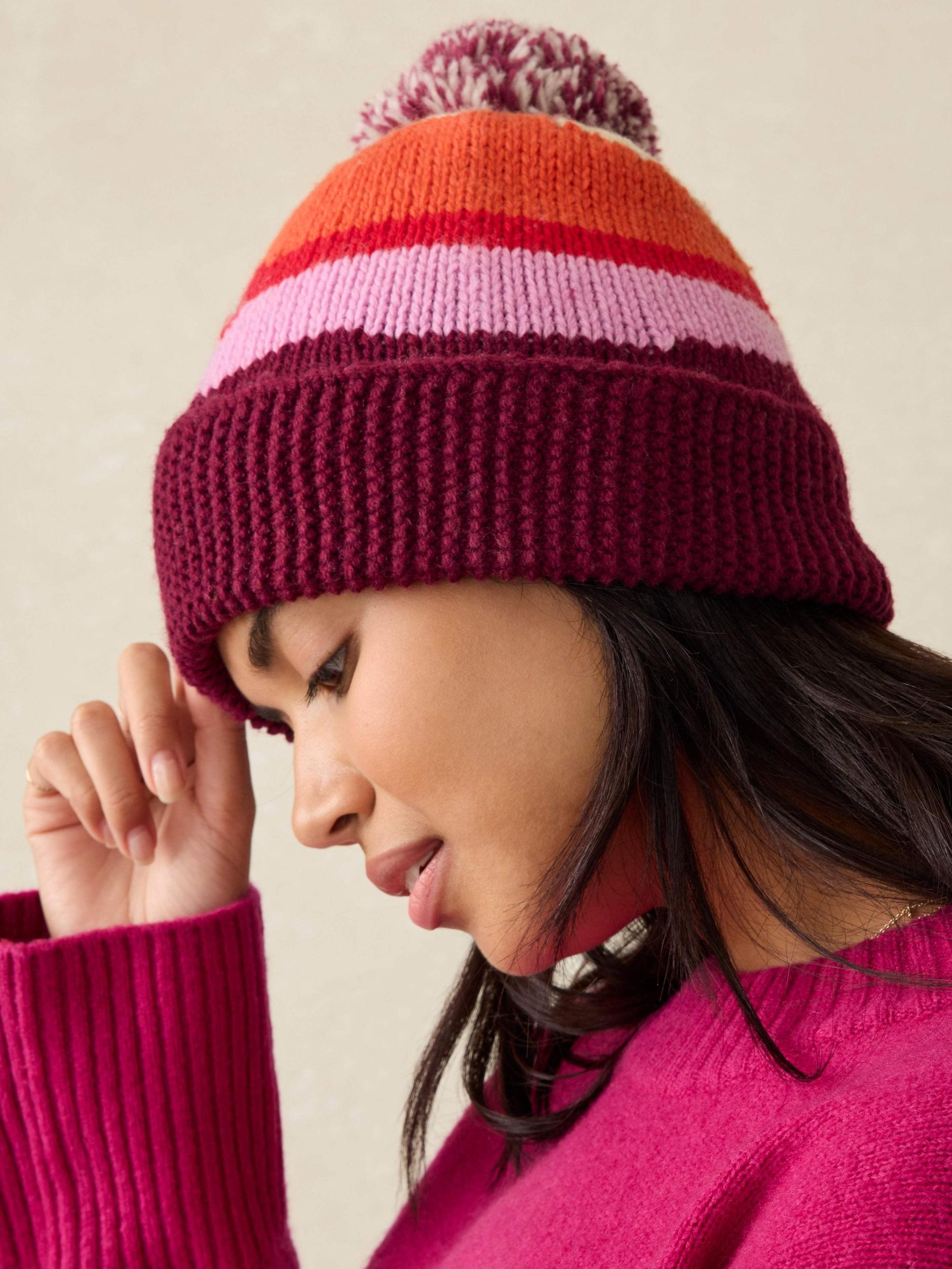 Sun and Wave Beanie - Red Multi Male Product Image