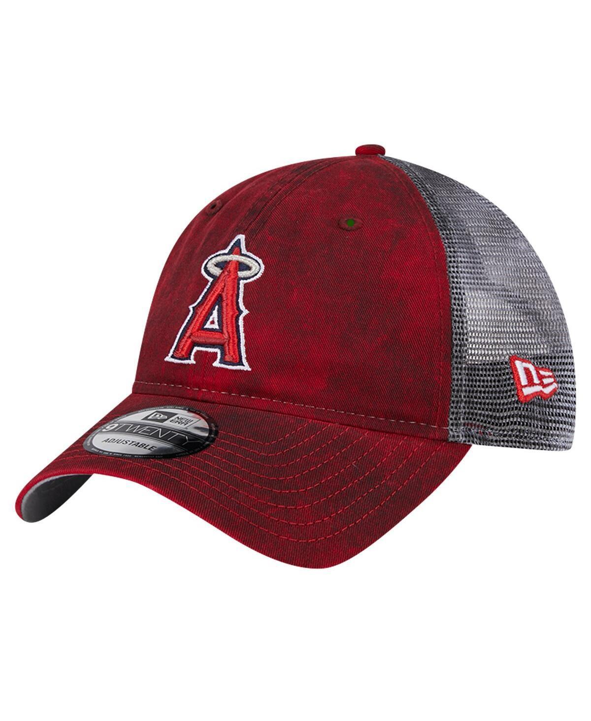 Mens New Era Los Angeles Angels Team Slick Trucker 9TWENTY Adjustable Hat Product Image
