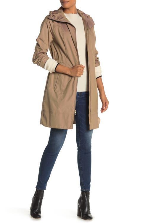 Cole Haan Womens Packable Travel Rain Jacket - Green Size Large Water-Resistant Product Image