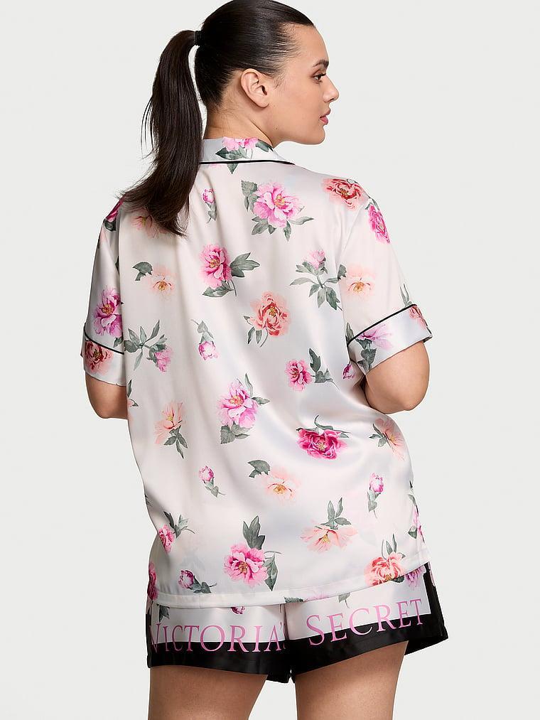Glazed Satin Short Pajama Set Product Image
