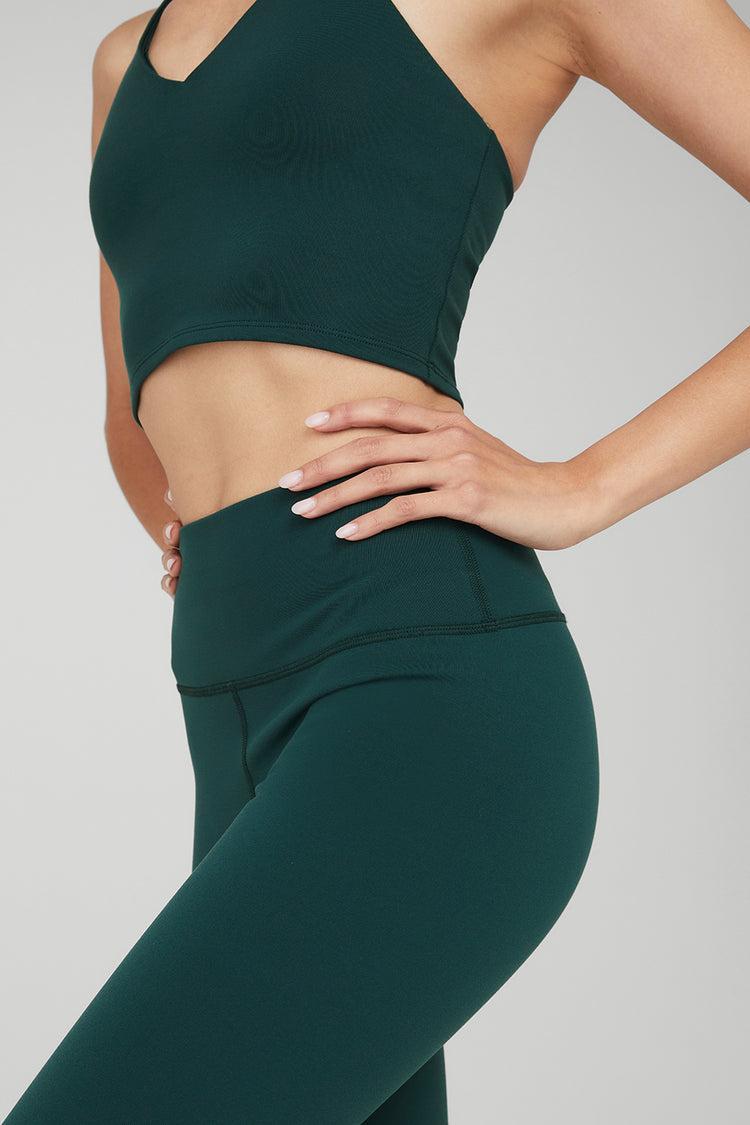 Airbrush Winter Warm High-Waist Nocturne Legging - Midnight Green Product Image