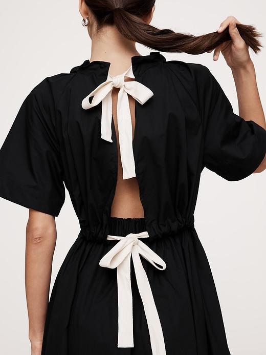 Poplin Open-Back Maxi Dress Product Image