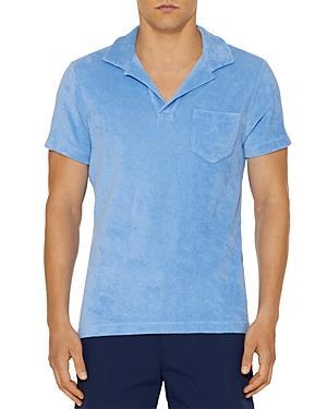Orlebar Brown Cotton Terry Solid Tailored Fit Polo Shirt Product Image