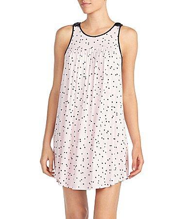 kate spade new york Dot-Print Jersey Knit Chemise Product Image