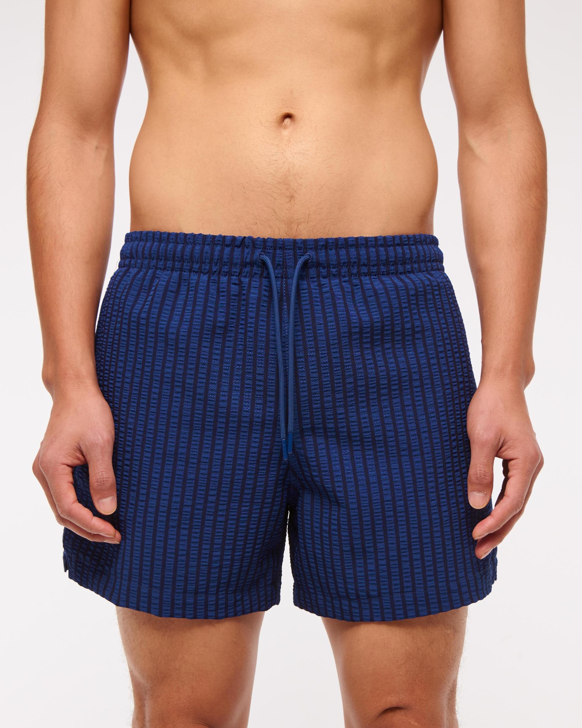Pull-On Wide Seersucker Swim Trunk Product Image