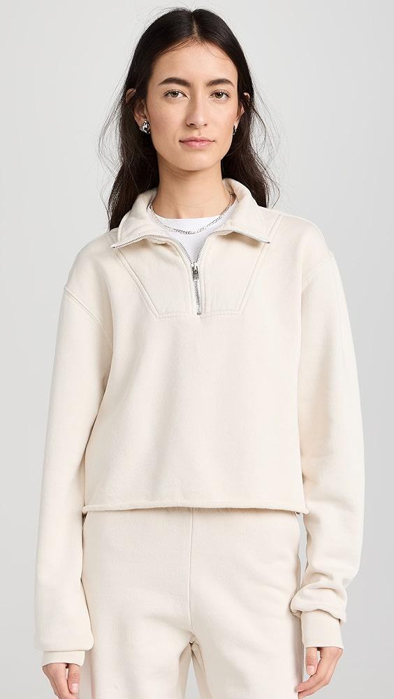 Les Tien Haley Crop Half Zip Pullover | Shopbop Product Image